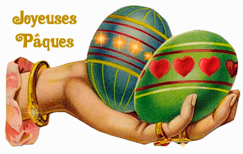 Gif animé joyeuses Pâques oeufs